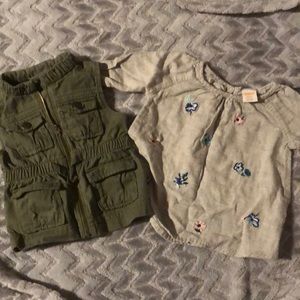 Toddler Girl Vest & Shirt